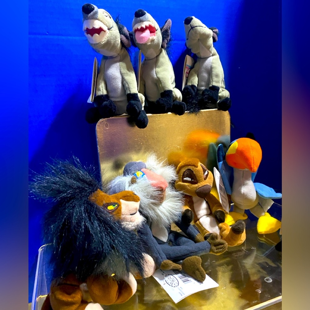 DISNEY EXCLUSIVE NWT VTG 1990s THE LION KING ORIGINAL BEAN BAG PLUSH SET OF 12 - Picture 2 of 16